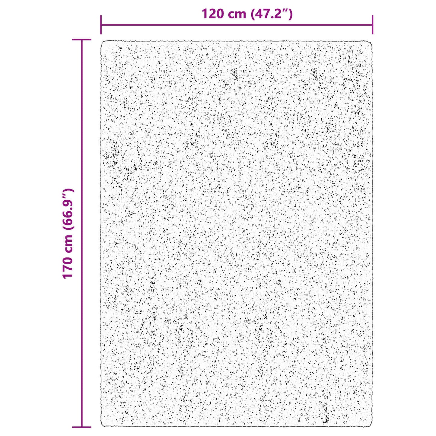 vidaXL Medium Pile Soft and Washable Rug HUARTE Brown 170 x 120 cm