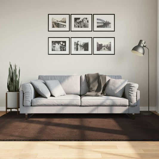 vidaXL Medium Pile Soft and Washable Rug HUARTE Brown 230 x 160 cm