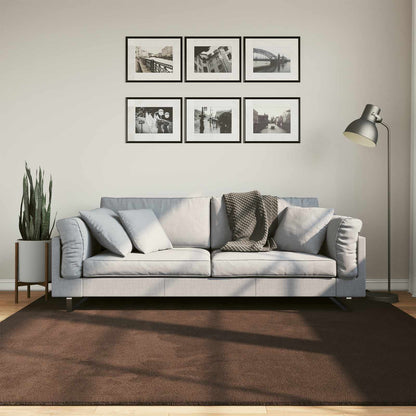 vidaXL Medium Pile Soft and Washable Rug HUARTE Brown 200 x 200 cm