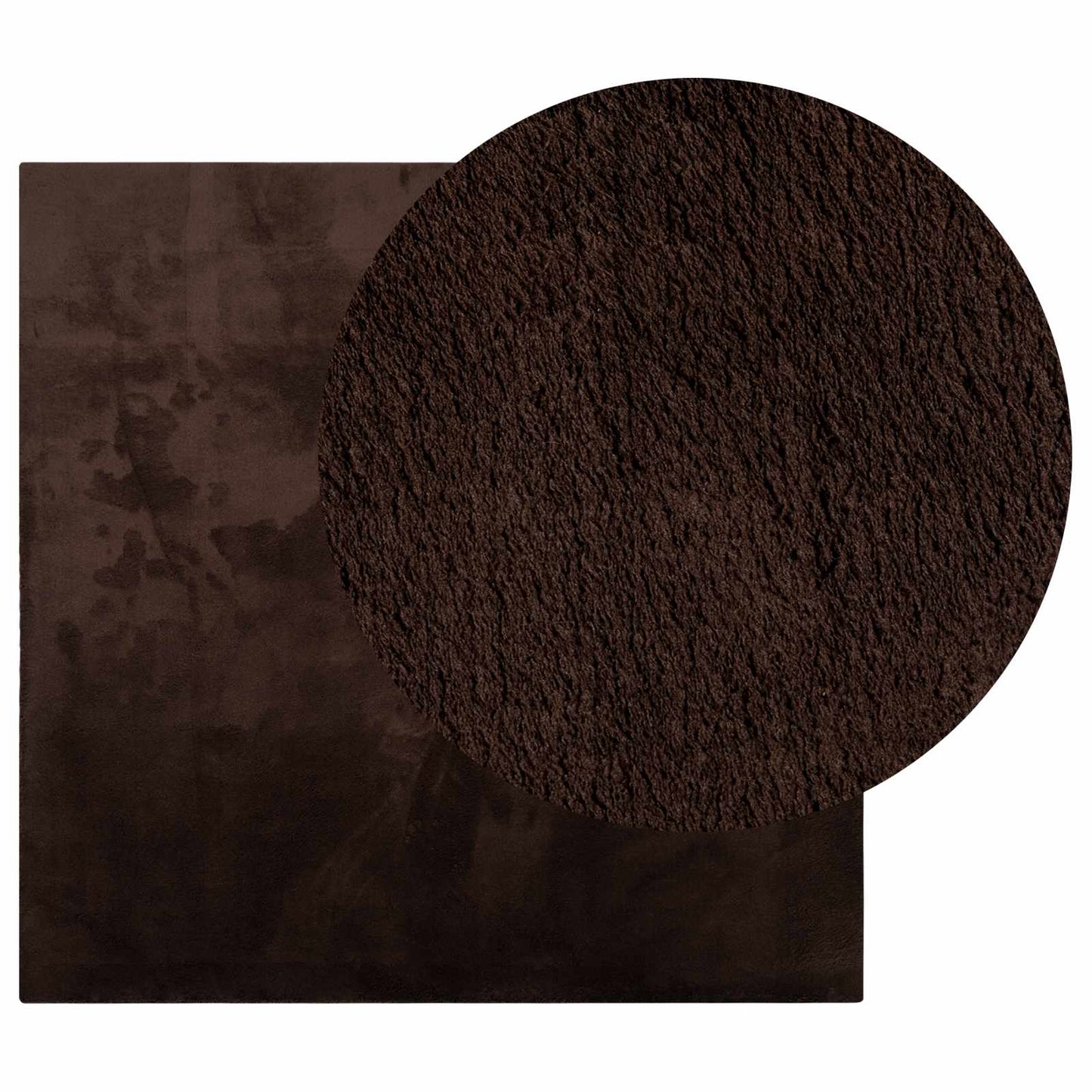 vidaXL Medium Pile Soft and Washable Rug HUARTE Brown 240 x 240 cm