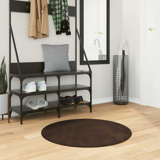 vidaXL Medium Pile Soft and Washable Rug HUARTE Brown Ø 80 CM
