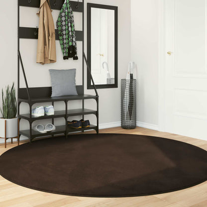 vidaXL Medium Pile Soft and Washable Rug HUARTE Brown Ø 200 CM
