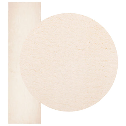 vidaXL Medium Pile Soft and Washable Rug HUARTE Beige 80 x 750 cm