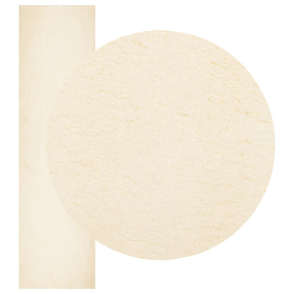 vidaXL Medium Pile Soft and Washable Rug HUARTE Cream 80 x 1000 cm