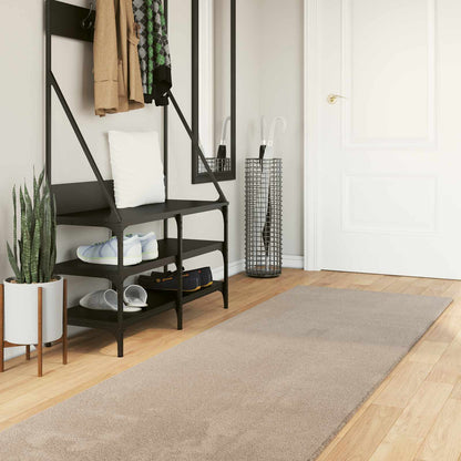 vidaXL Medium Pile Soft and Washable Rug HUARTE Sand 80 x 750 cm