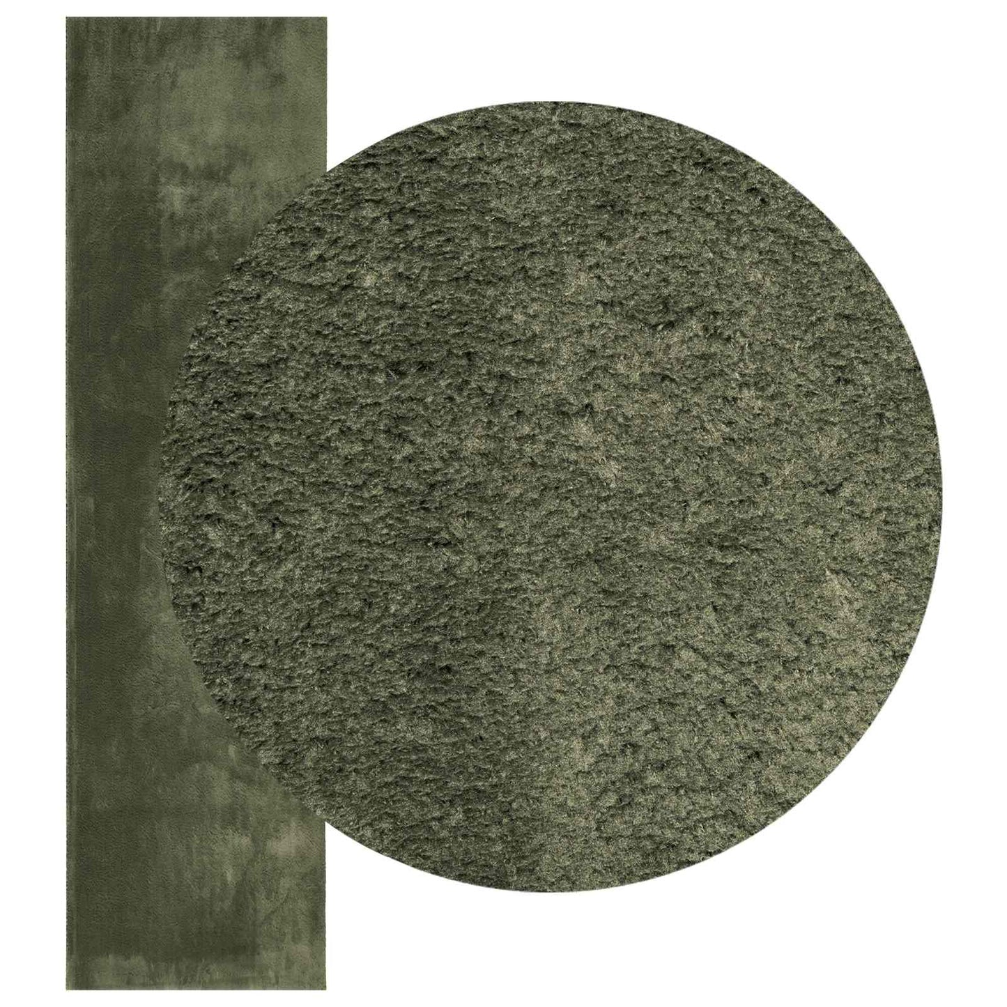 vidaXL Medium Pile Soft and Washable Rug HUARTE Forest green Polyester