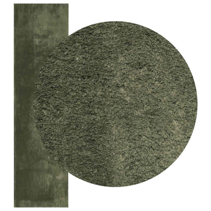 vidaXL Medium Pile Soft and Washable Rug HUARTE Forest green Polyester