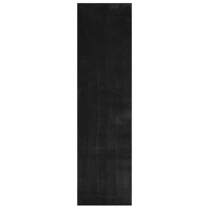 vidaXL Medium Pile Soft and Washable Rug HUARTE Black 300 x 80 cm