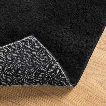 vidaXL Medium Pile Soft and Washable Rug HUARTE Black 500 x 80 cm