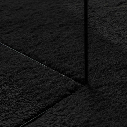 vidaXL Medium Pile Soft and Washable Rug HUARTE Black 1000 x 80 cm