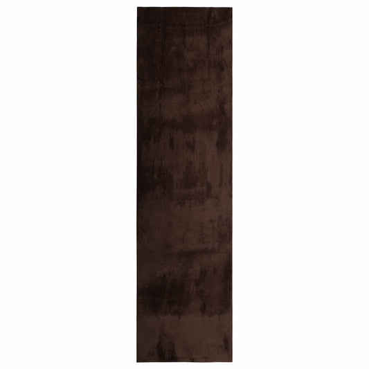 vidaXL Medium Pile Soft and Washable Rug HUARTE Brown 400 x 80 cm