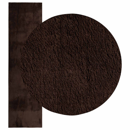 vidaXL Medium Pile Soft and Washable Rug HUARTE Brown 750 x 80 cm