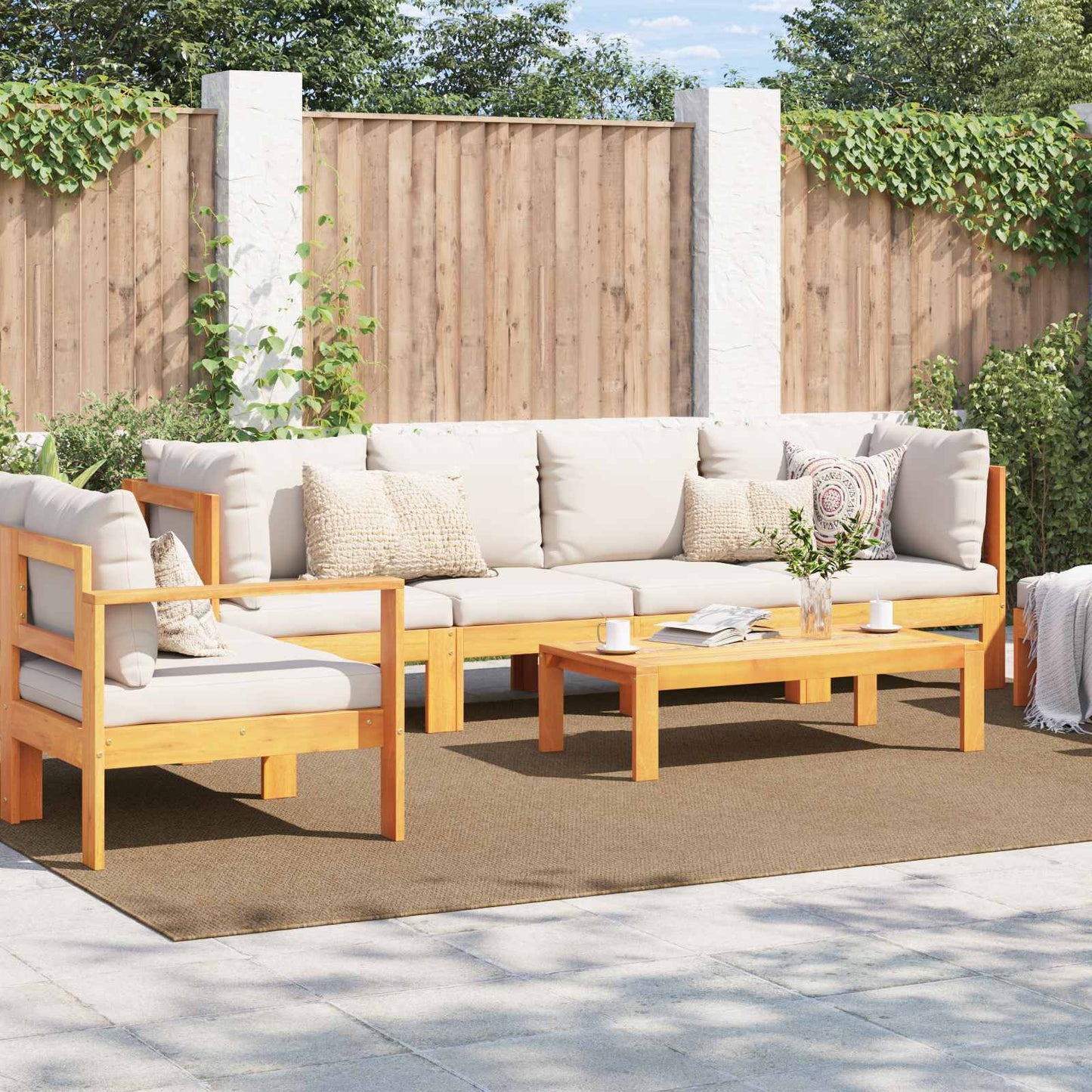 vidaXL Area Rugs Rectangular AGIRA Natural 280 x 200 cm Polyester