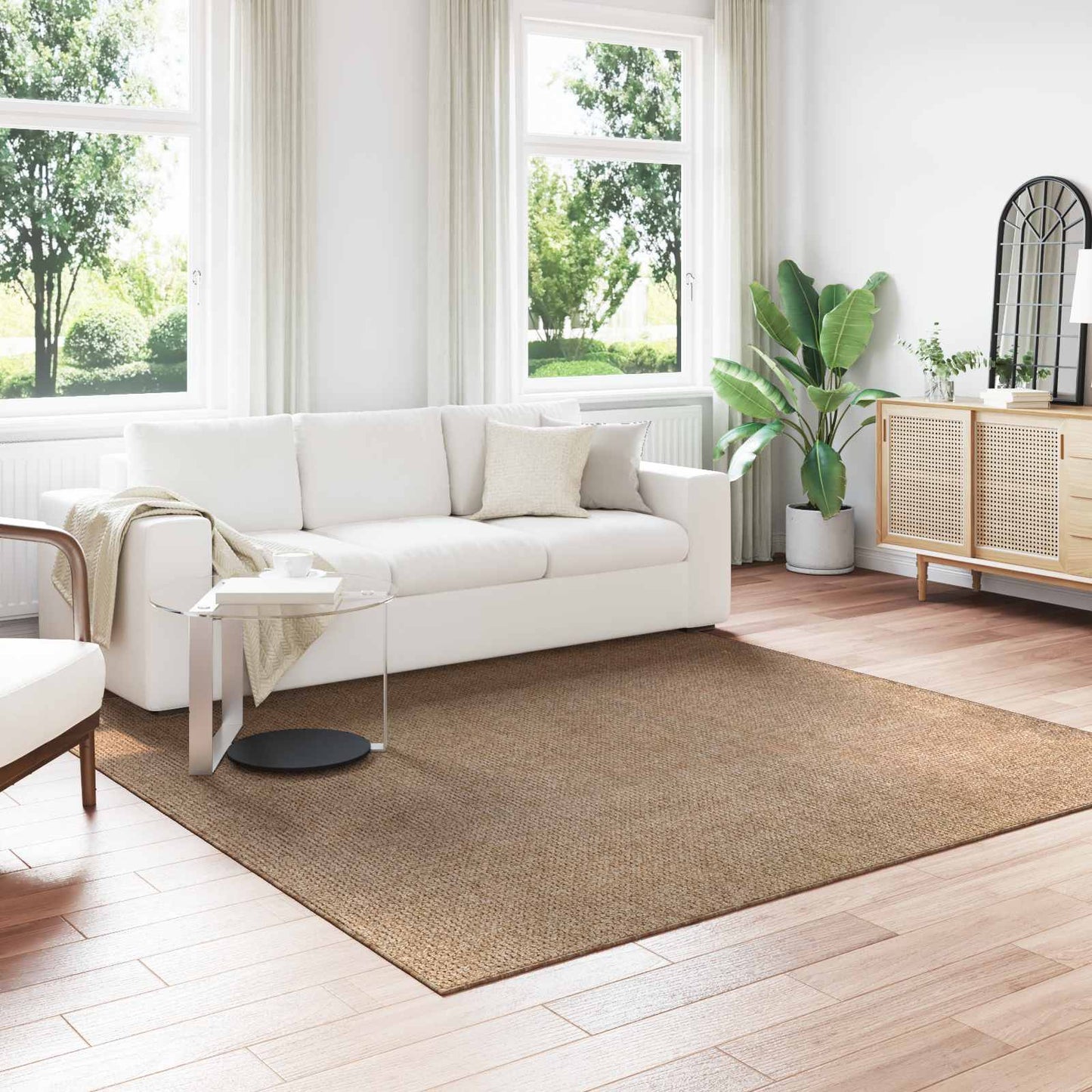 vidaXL Area Rugs Square AGIRA Natural 240 x 240 cm Polyester
