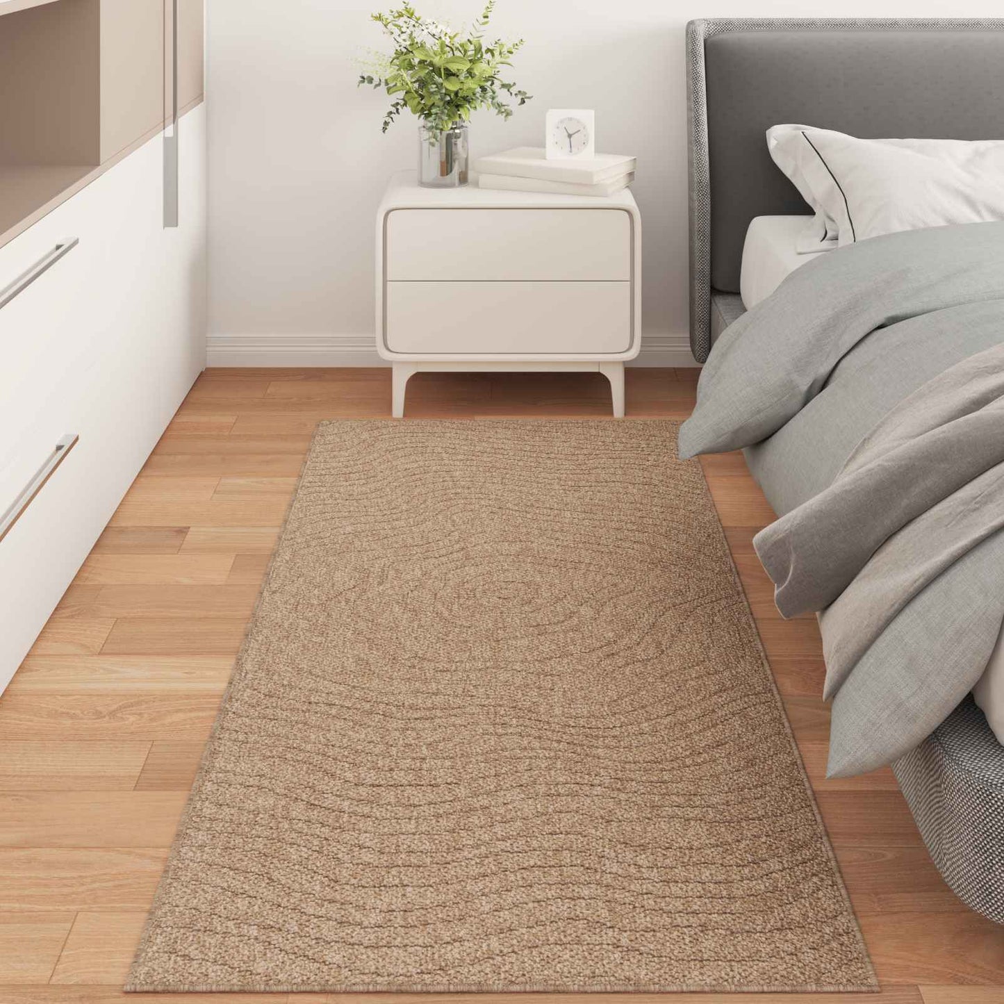 vidaXL Area Rugs Moire Rectangular AGIRA Natural 150 x 80 cm Polyester