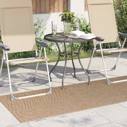 vidaXL Area Rugs Moire Rectangular AGIRA Natural 200 x 80 cm Polyester