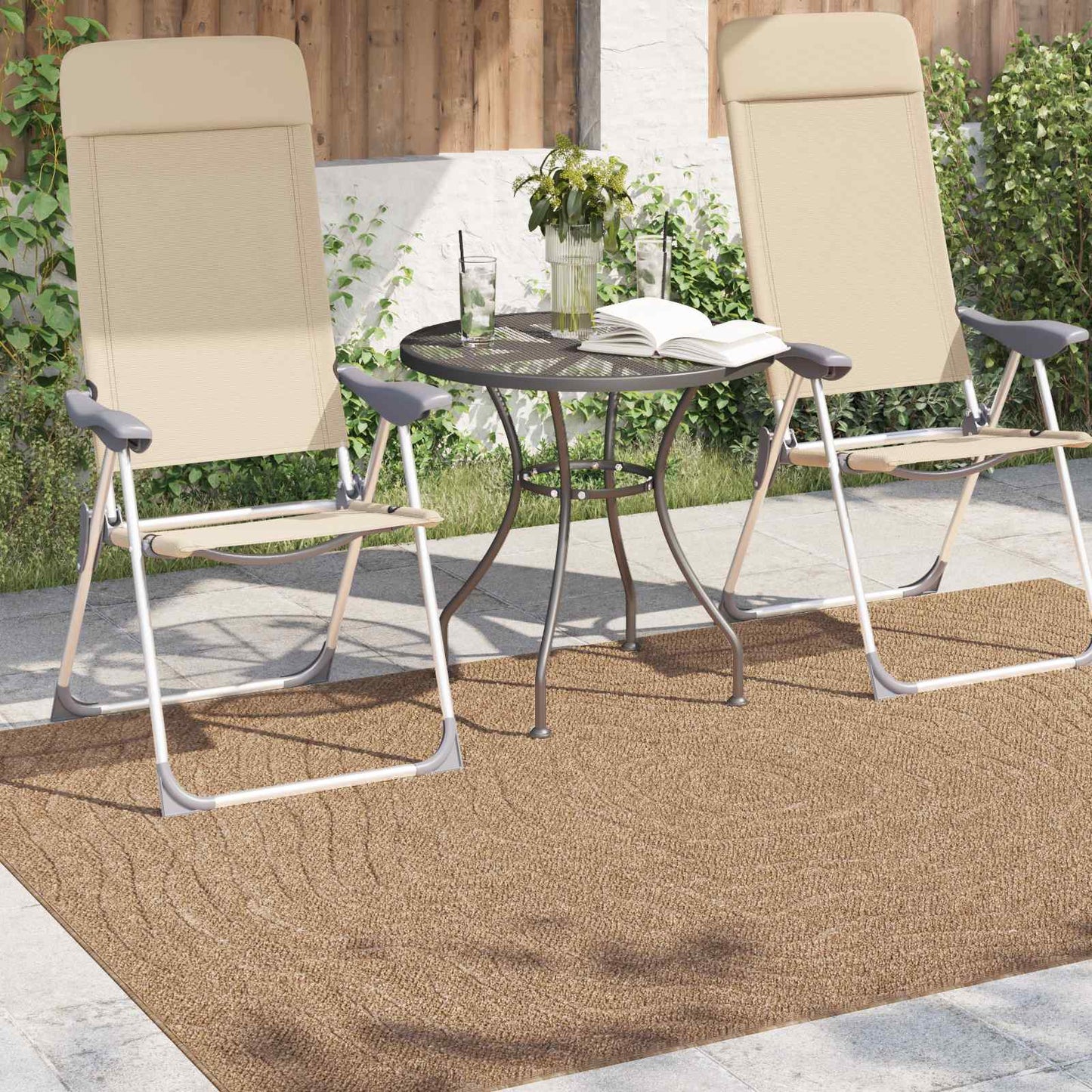 vidaXL Area Rugs Moire Rectangular AGIRA Natural 170 x 120 cm