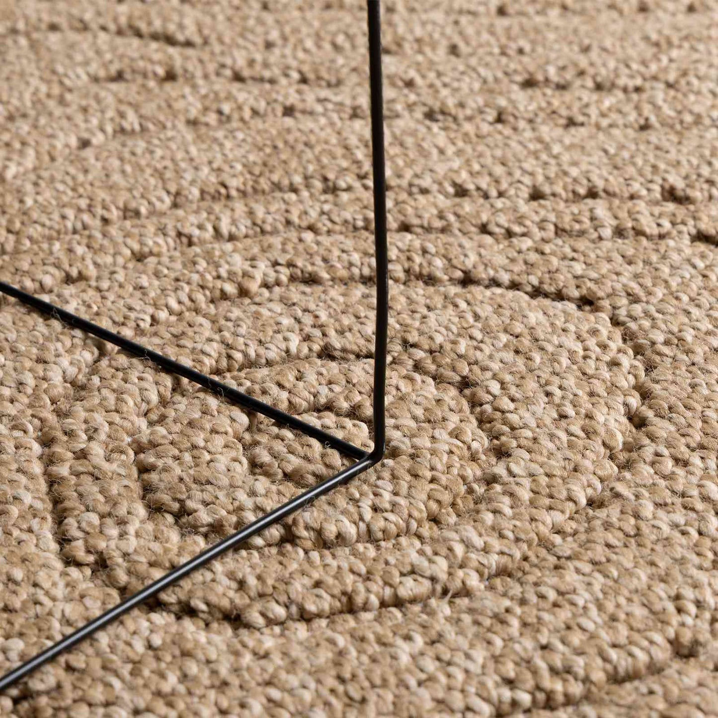 vidaXL Area Rugs Moire Square AGIRA Natural 120 x 120 cm Polyester