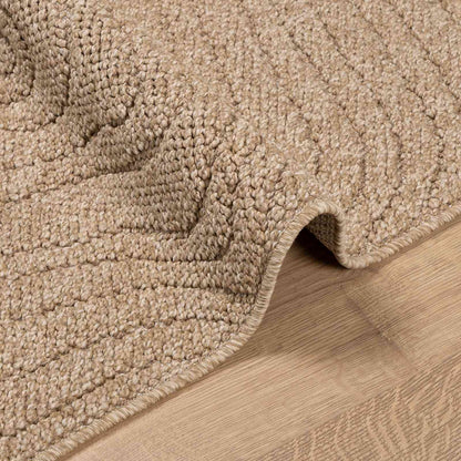 vidaXL Area Rugs Moire Square AGIRA Natural 120 x 120 cm Polyester