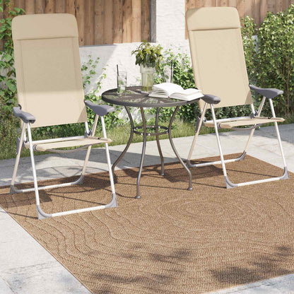 vidaXL Area Rugs Moire Square AGIRA Natural 120 x 120 cm Polyester