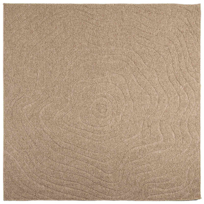 vidaXL Area Rugs Moire Square AGIRA Natural 120 x 120 cm Polyester
