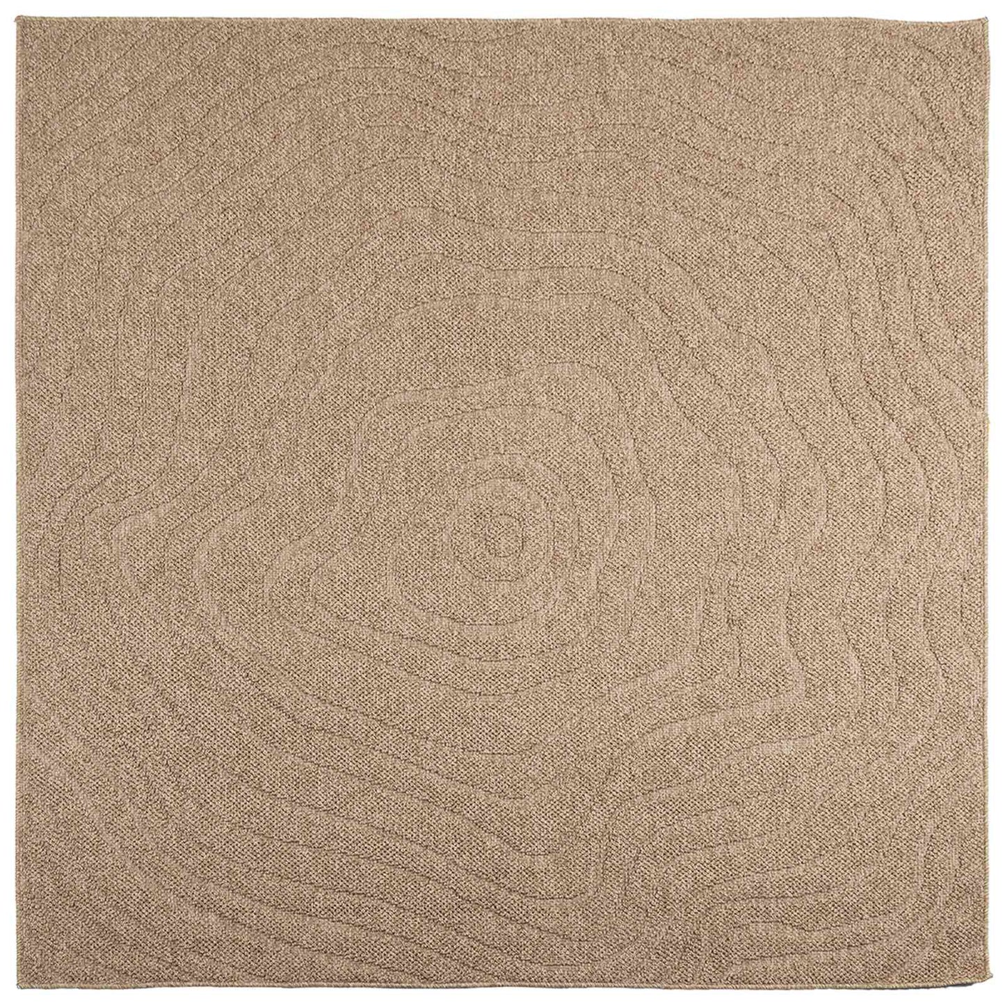 vidaXL Area Rugs Moire Square AGIRA Natural 200 x 200 cm Polyester
