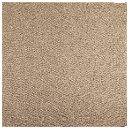 vidaXL Area Rugs Moire Square AGIRA Natural 240 x 240 cm Polyester