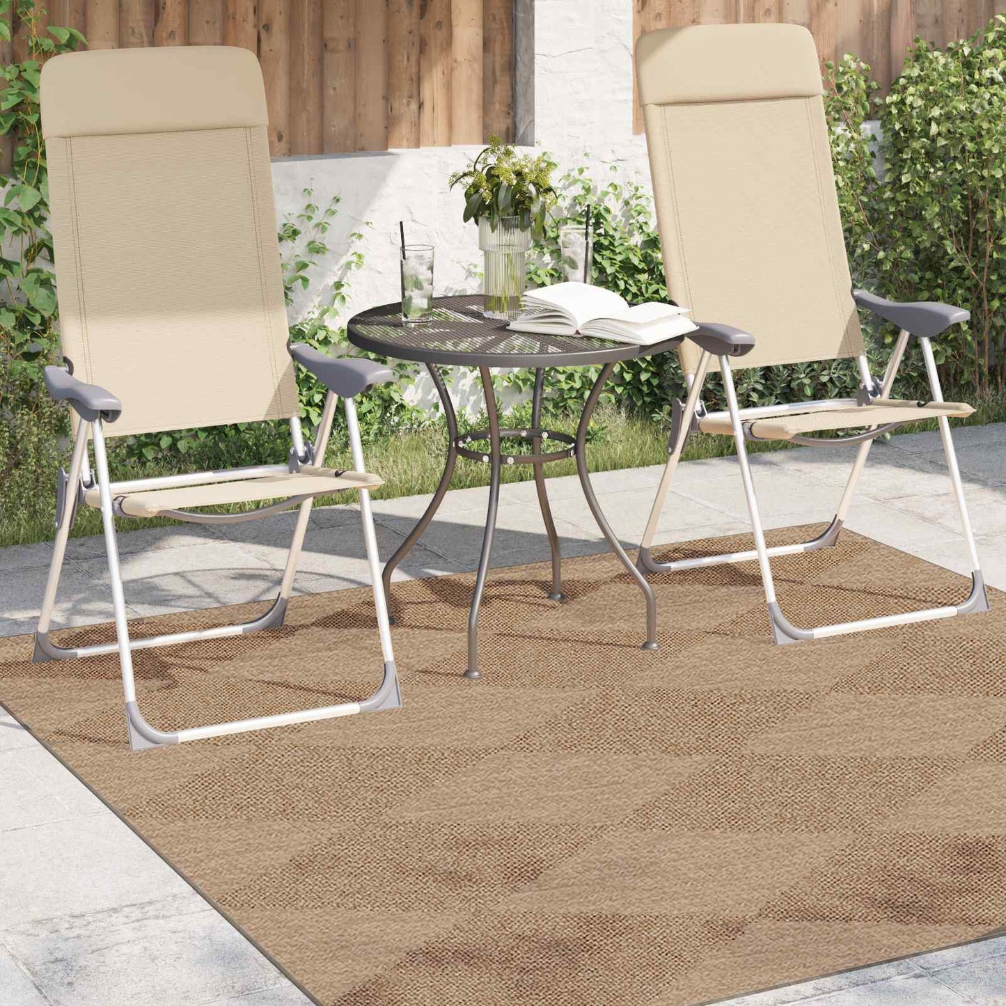 vidaXL Area Rugs Square AGIRA Natural 240 x 240 cm Polyester
