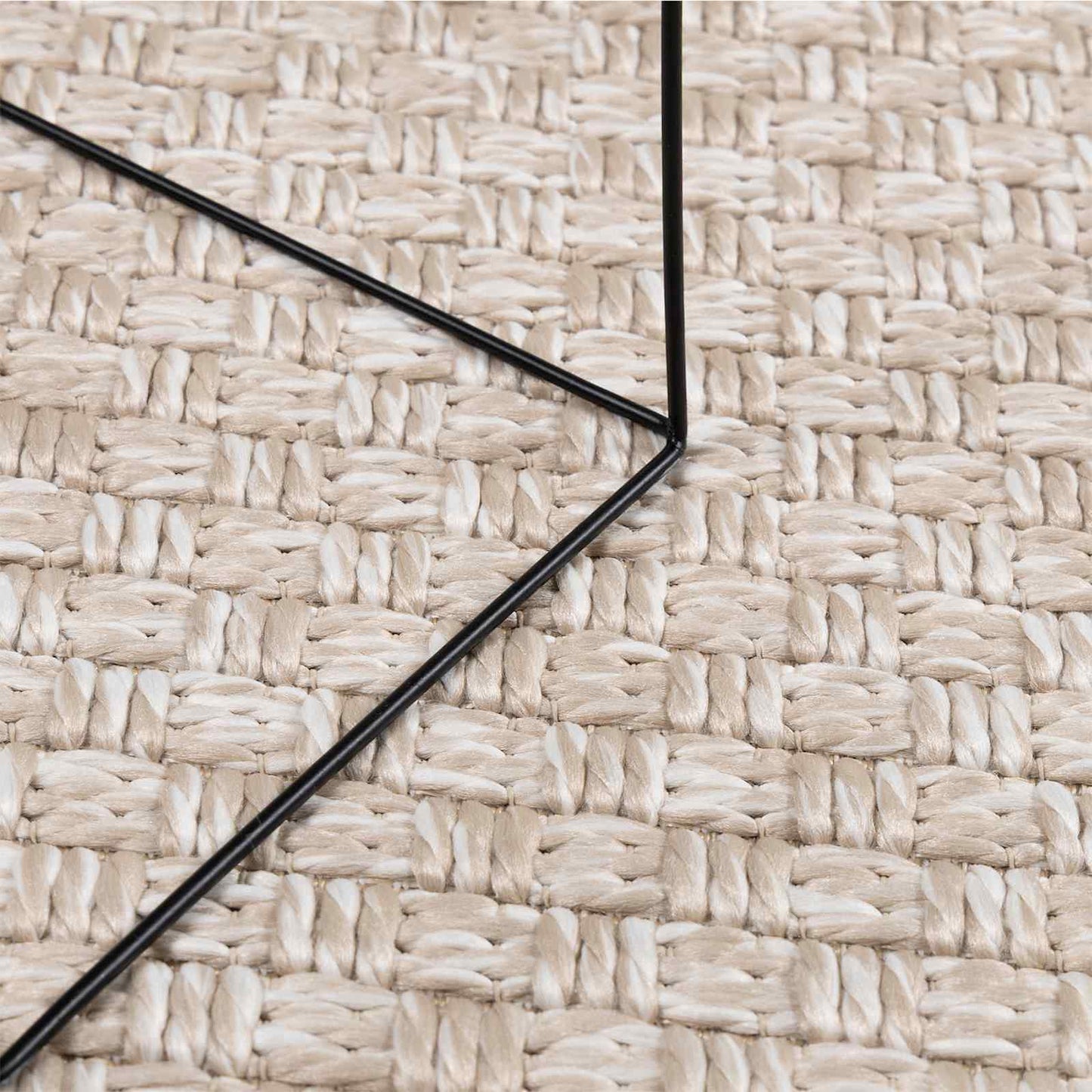 vidaXL Area Rugs Square FARO Cream 120 x 120 cm Polyester