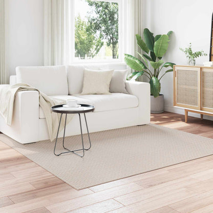vidaXL Area Rugs Square FARO Cream 120 x 120 cm Polyester