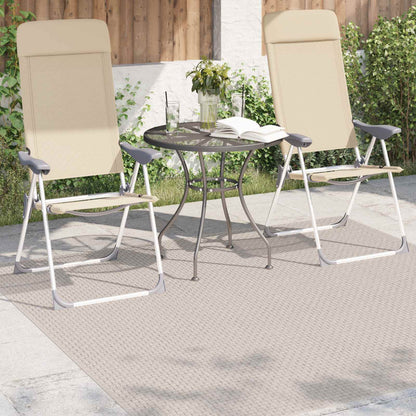 vidaXL Area Rugs Square FARO Cream 120 x 120 cm Polyester