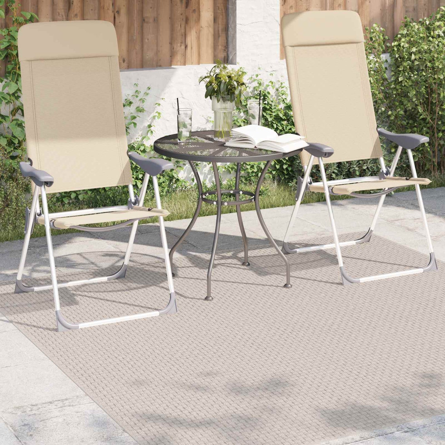 vidaXL Area Rugs Square FARO Cream 200 x 200 cm Polyester