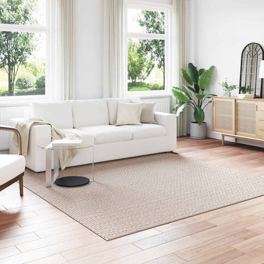 vidaXL Area Rugs Square FARO Cream 240 x 240 cm Polyester