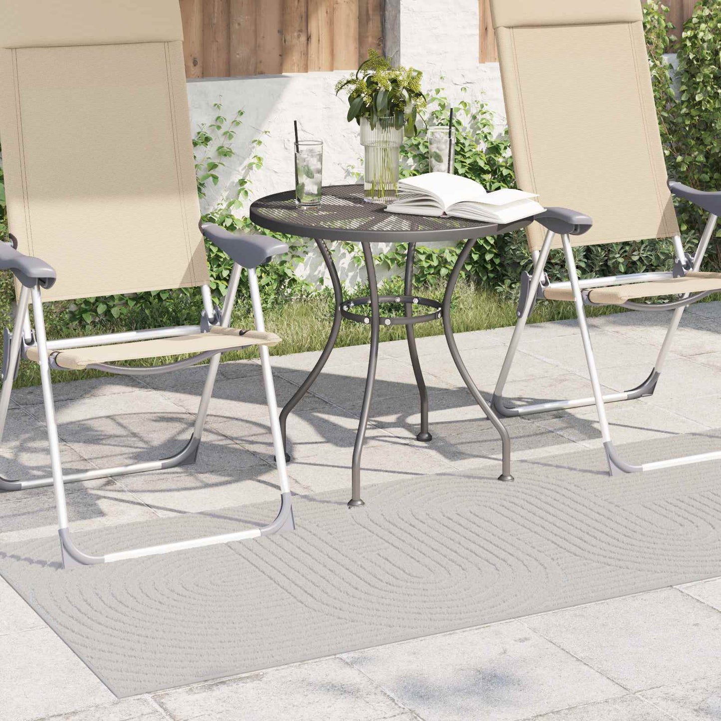 vidaXL Area Rugs Rectangular PALMERAS Cream 200 x 80 cm Polyester