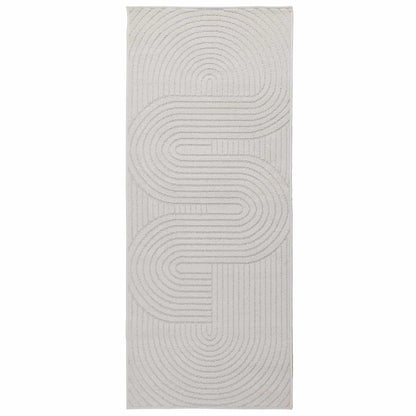 vidaXL Area Rugs Rectangular PALMERAS Cream 200 x 80 cm Polyester