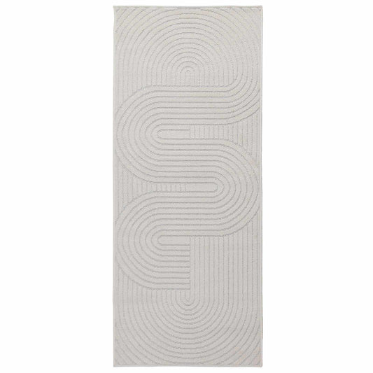 vidaXL Area Rugs Rectangular PALMERAS Cream 200 x 80 cm Polyester