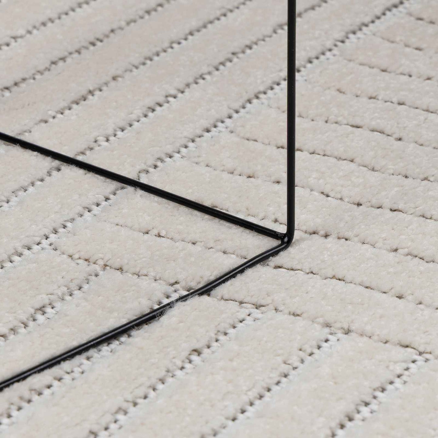 vidaXL Area Rugs Rectangular PALMERAS Cream 230 x 160 cm Polyester