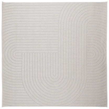 vidaXL Area Rugs Square PALMERAS Cream 120 x 120 cm Polyester