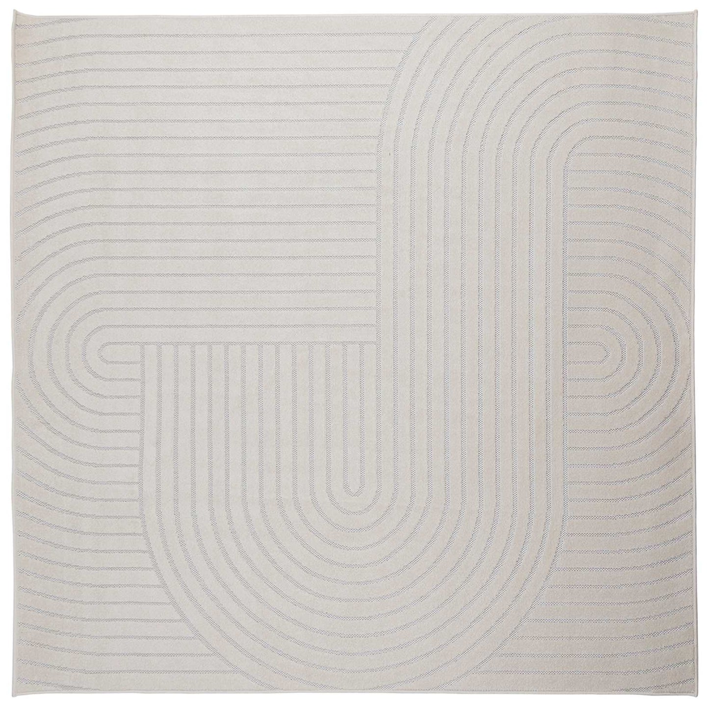 vidaXL Area Rugs Square PALMERAS Cream 240 x 240 cm Polyester