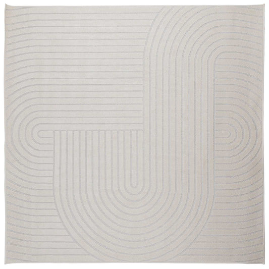 vidaXL Area Rugs Square PALMERAS Cream 240 x 240 cm Polyester