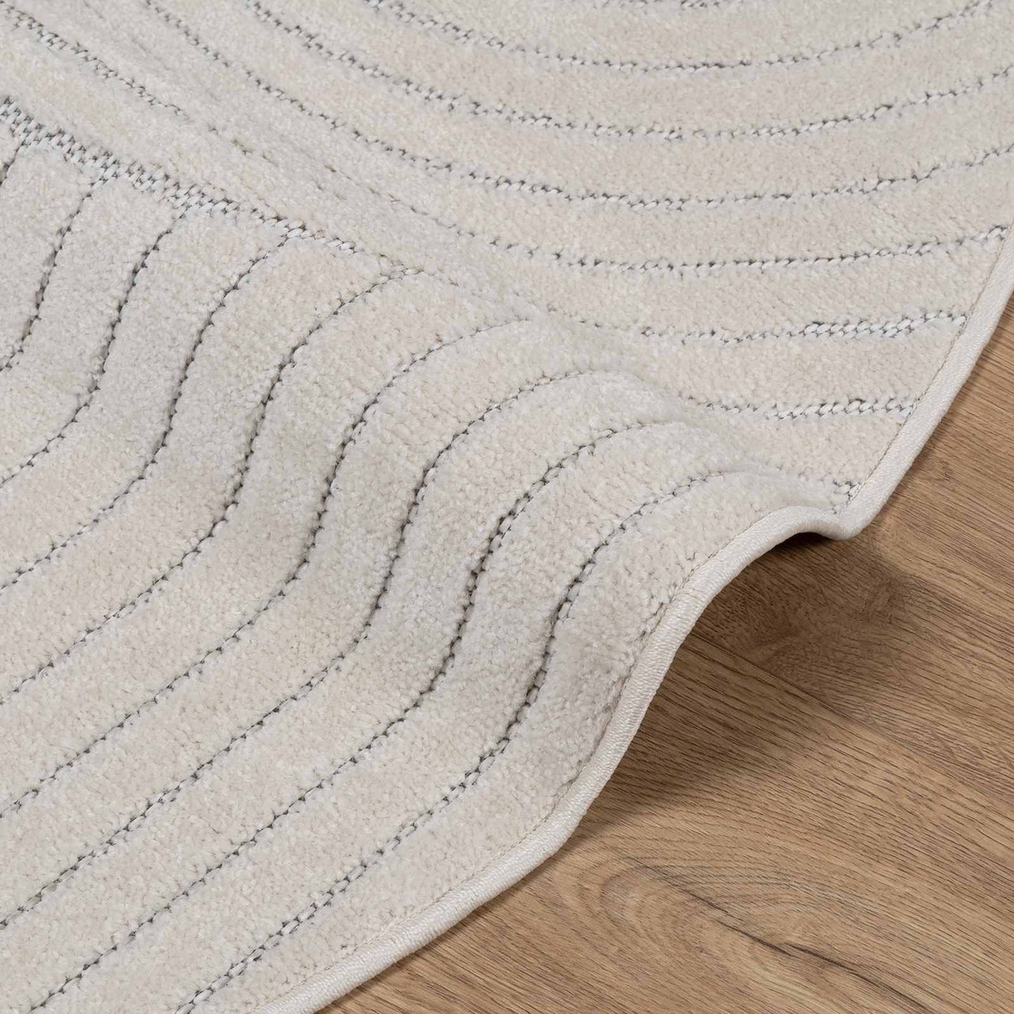 vidaXL Area Rugs Round PALMERAS Cream Ø 120 CM Polyester