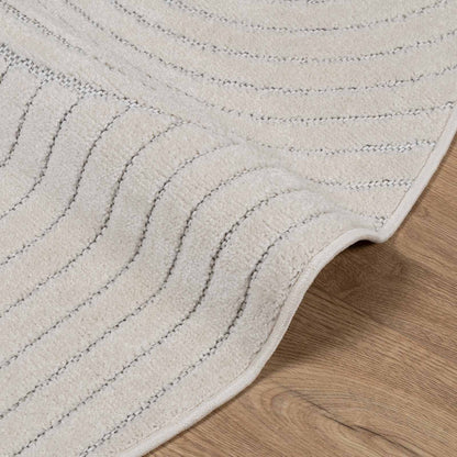 vidaXL Area Rugs Round PALMERAS Cream Ø 120 CM Polyester