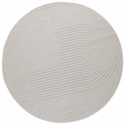 vidaXL Area Rugs Round PALMERAS Cream Ø 120 CM Polyester