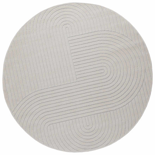 vidaXL Area Rugs Round PALMERAS Cream Ø 160 CM Polyester