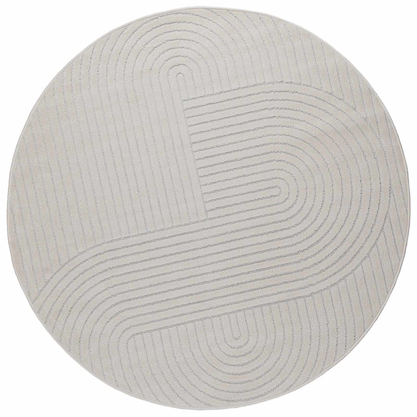 vidaXL Area Rugs Round PALMERAS Cream Ø 200 CM Polyester