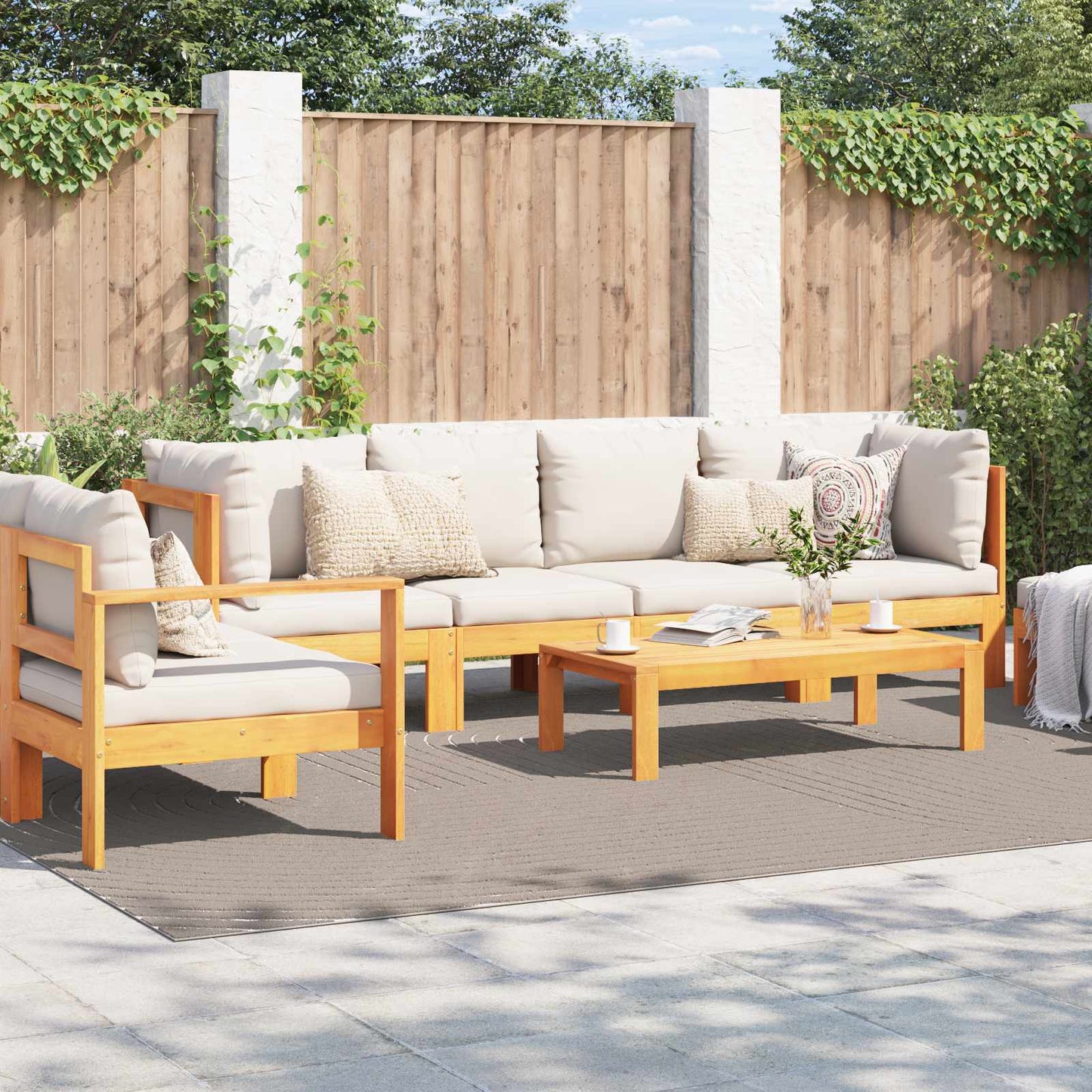 vidaXL Area Rugs Rectangular PALMERAS Beige 280 x 200 cm Polyester