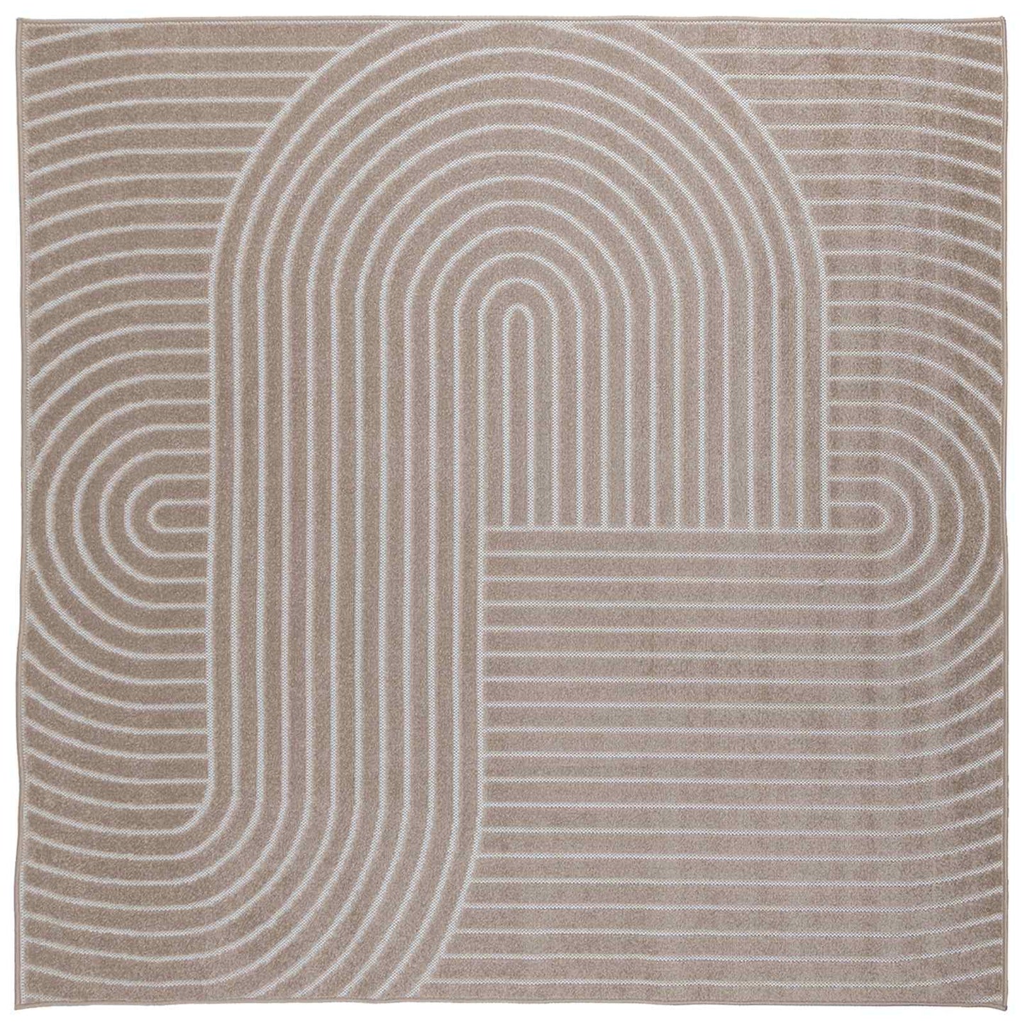 vidaXL Area Rugs Square PALMERAS Beige 120 x 120 cm Polyester