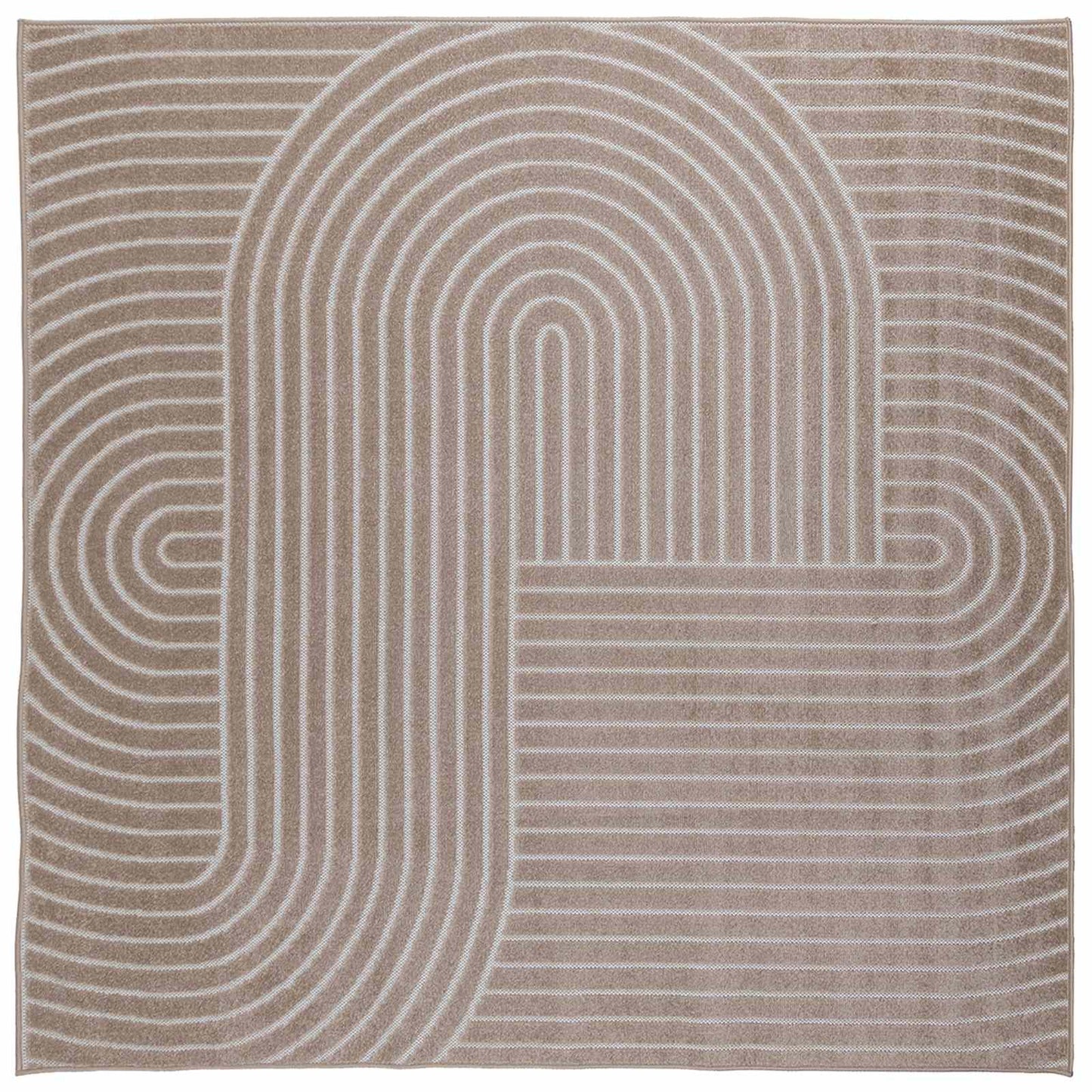 vidaXL Area Rugs Square PALMERAS Beige 240 x 240 cm Polyester