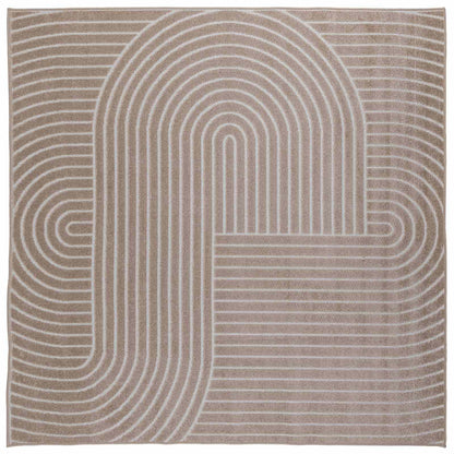 vidaXL Area Rugs Square PALMERAS Beige 240 x 240 cm Polyester