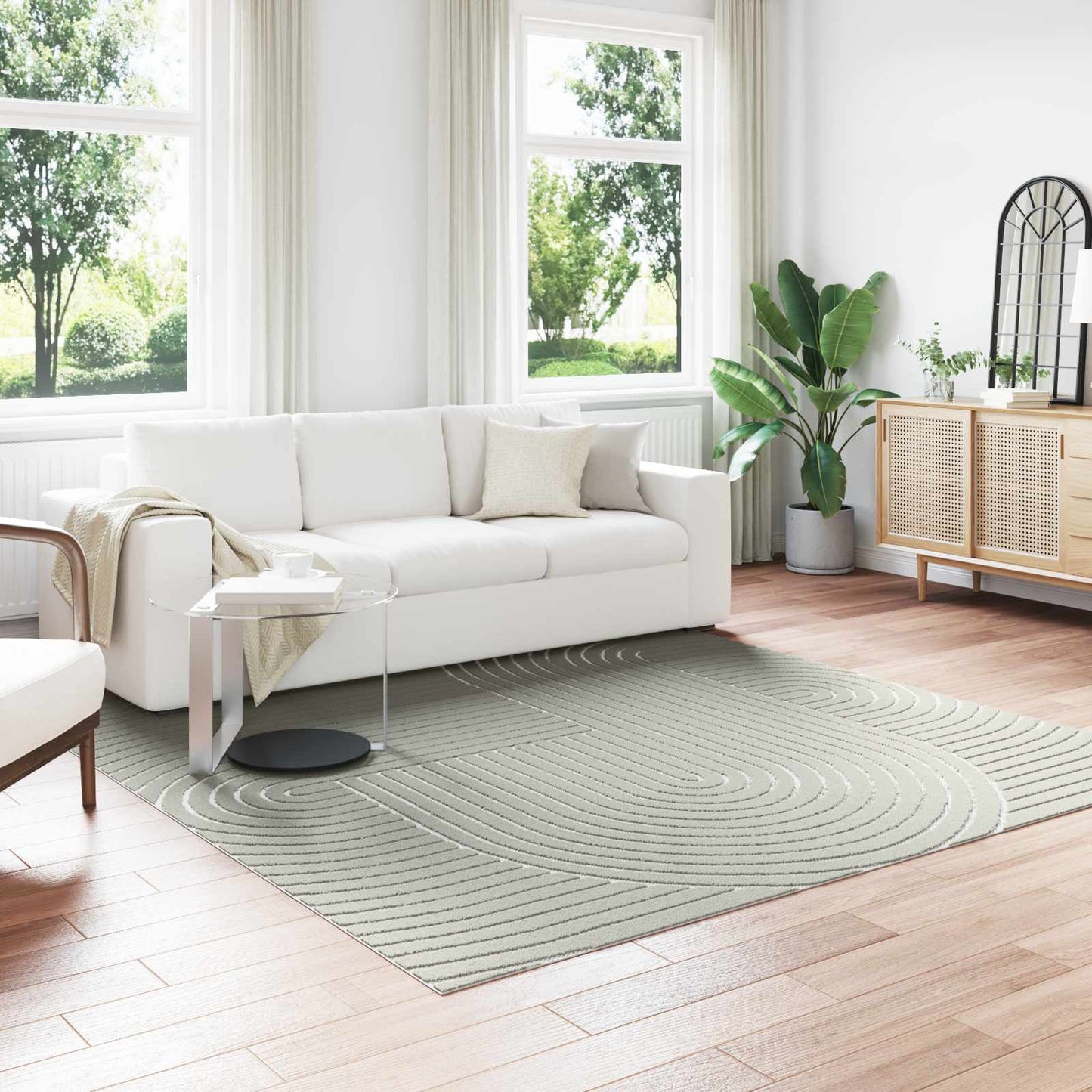 vidaXL Area Rugs Square PALMERAS Green 240 x 240 cm Polyester